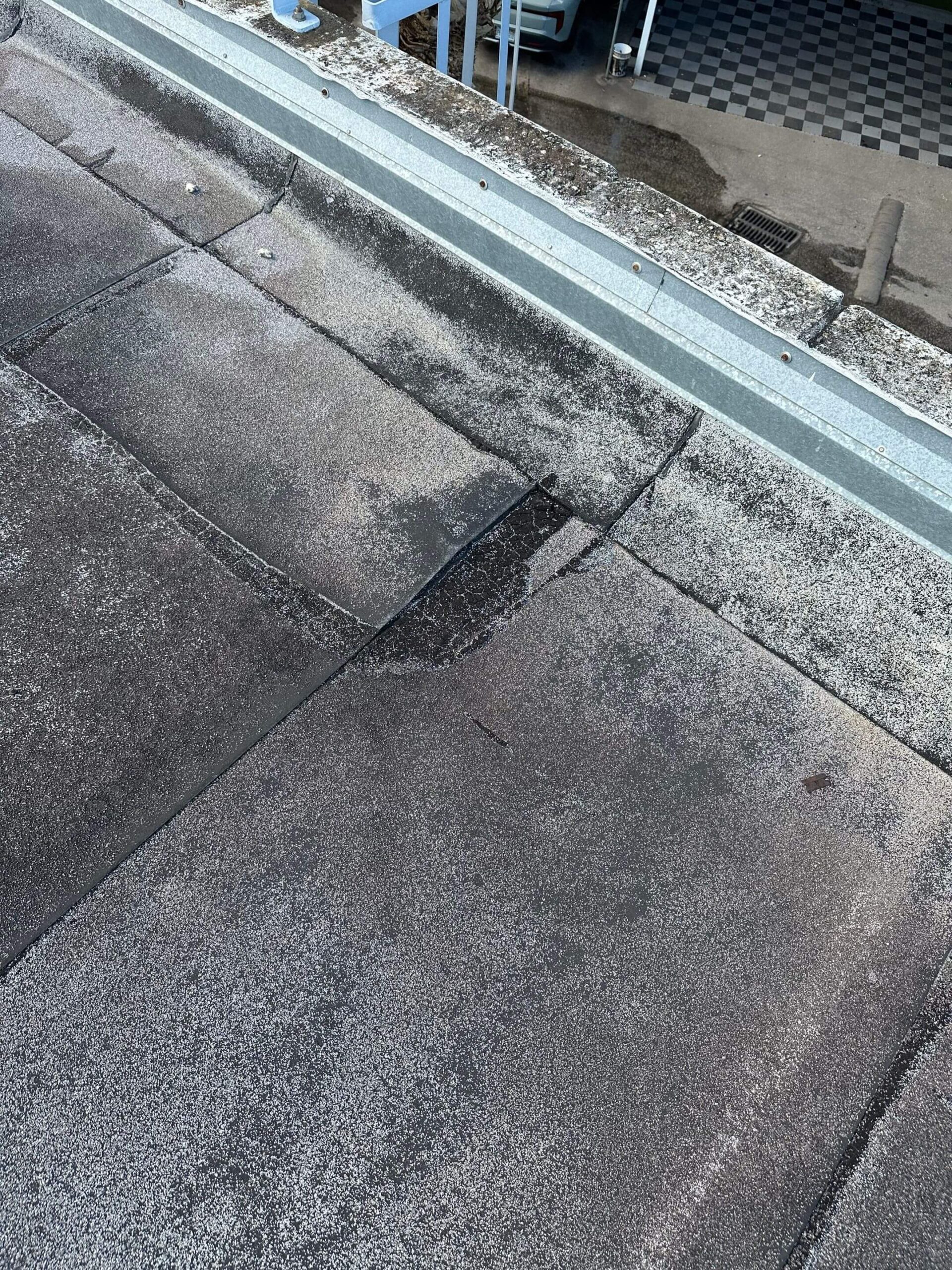 Commercial roof showing substrate rot and water penetration