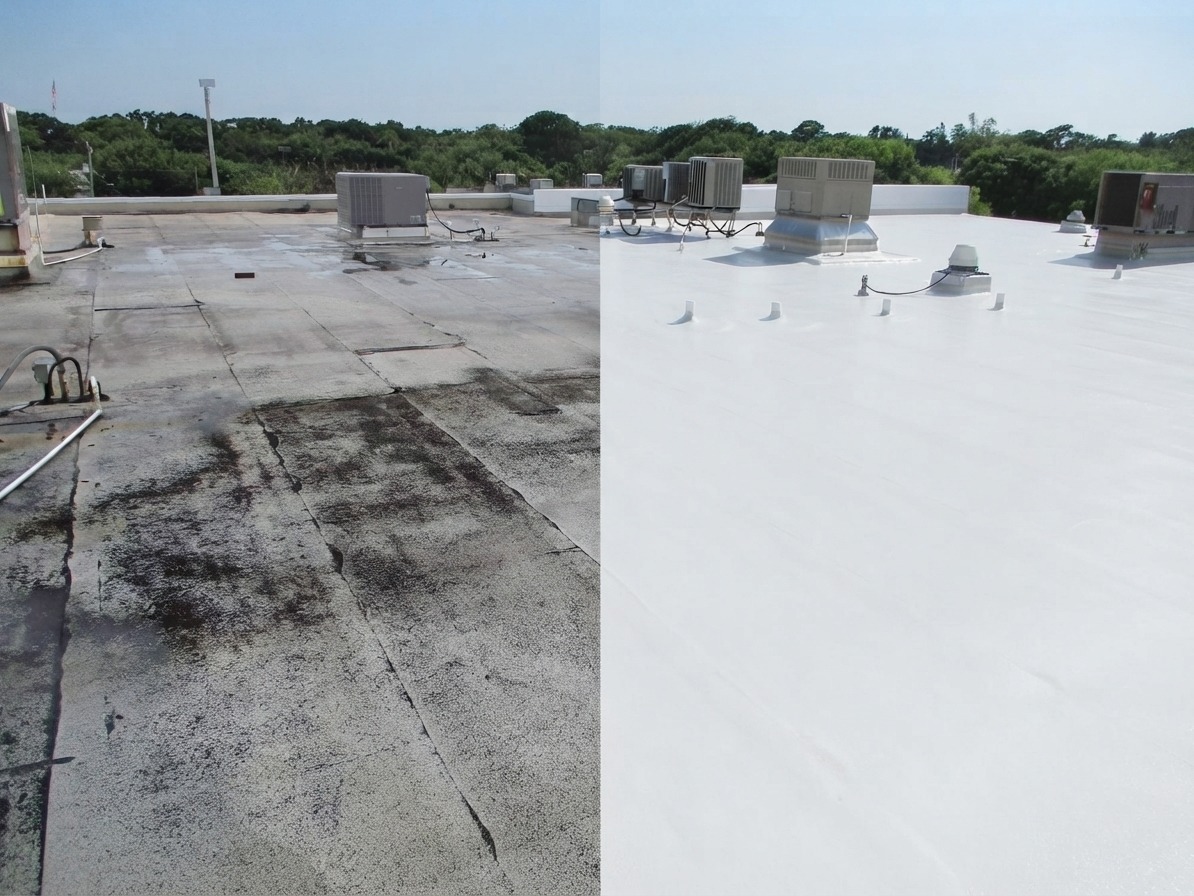 Atlanta Commercial Roofing Restoration, spray foam roof coatings Georgia, spray foam roof coatings Florida